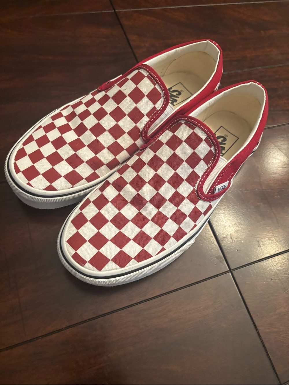 Vans Classic Slip-On Red and White Checkerboard